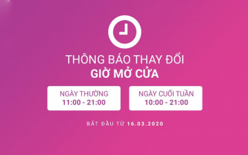 Thông báo giờ mở cửa AEON MALL Long Bien