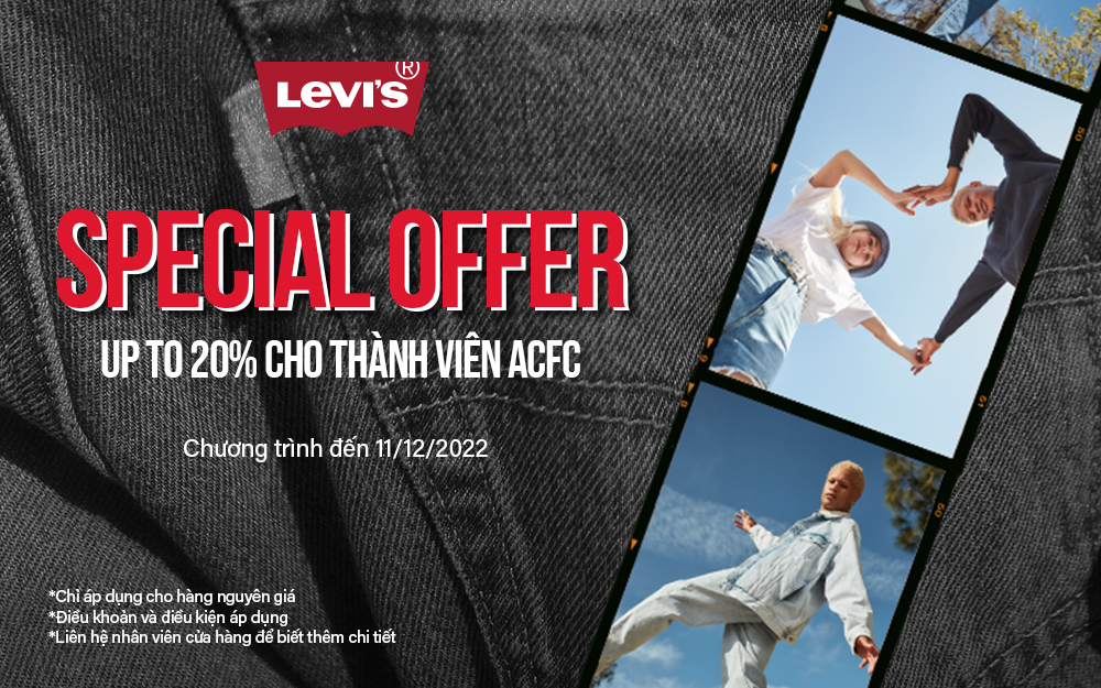 EXCLUSIVE DISCOUNT FOR ACFC MEMBERS FROM LEVI'S​ – AEON MALL Long Biên