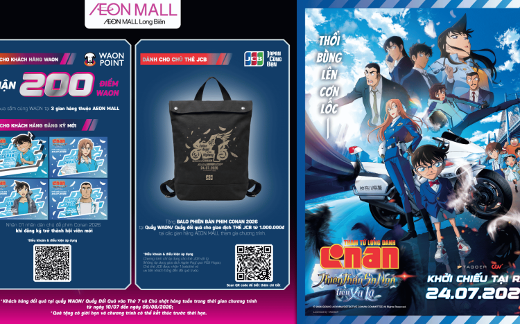RA MẮT PHIM THÁM TỬ LỪNG DANH CONAN – TẶNG STICKER CONAN, WAON POINT, BALO CONAN