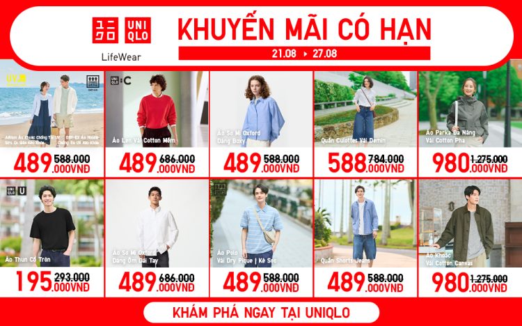 HOT: ƯU ĐÃI LỚN ĐÓN LỄ TẠI UNIQLO AEON MALLLONG BIÊN