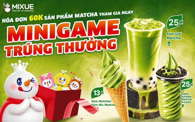 🎉 GRAND OPENING MIXUE AEON MALL LONG BIÊN – CHƯƠNG TRÌNH MINIGAME TRÚNG THƯỞNG CÓ HẠN 🎉